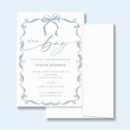 BODHI | Baby Shower Uitnodiging Het is een Jongen 