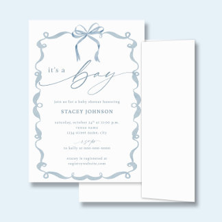 BODHI | Baby Shower Uitnodiging Het is een Jongen 