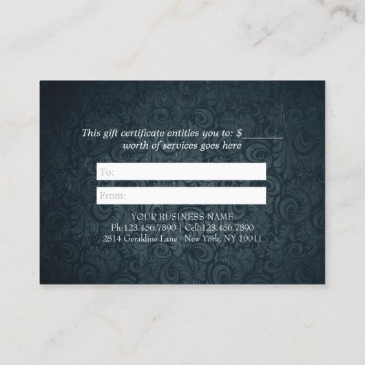 Bodhi Leaf OM Symbol YOGA Studio Cadeaubon Kortingskaartje (Achterkant)