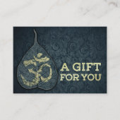 Bodhi Leaf OM Symbol YOGA Studio Cadeaubon Kortingskaartje (Voorkant)