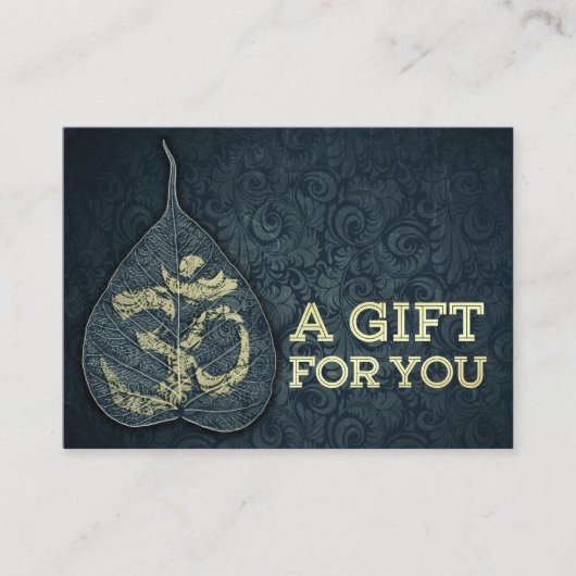 Bodhi Leaf OM Symbol YOGA Studio Cadeaubon Kortingskaartje (Voorkant)