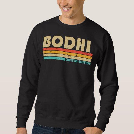 BODHI Name Personalized Funny Retro  Birthd Trui (Voorkant)