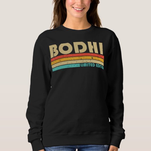 BODHI Name Personalized Funny Retro  Birthd Trui (Voorkant)