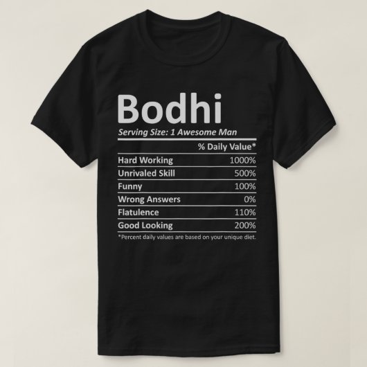 BODHI Nutrition Funny Birthday Personalized Name G T-shirt (Design voorkant)