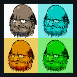 Bodhidharma Pop Art Poster<br><div class="desc">Bodhidharma Pop Art Poster design by sanskritletters 2013</div>