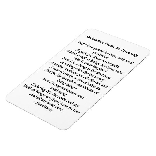 Bodhisattva Prayer for Humanity Magnet Magneet (Linkerzijde)