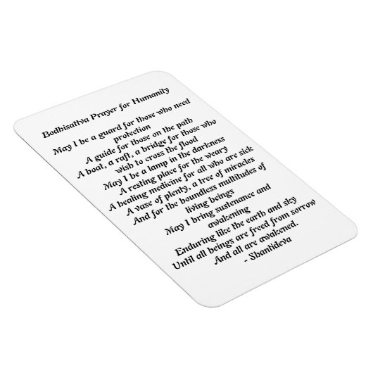Bodhisattva Prayer for Humanity Magnet Magneet (Rechterzijde)