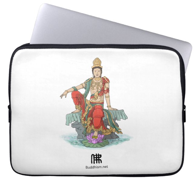 Bodhisattva van Compassion-laptophoes Laptop Sleeve (Voorkant)