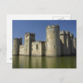 Bodiam Castle (1385), gereflecteerd in mot, Oost Briefkaart (Voorkant / Achterkant)