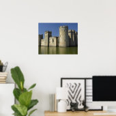 Bodiam Castle (1385), gereflecteerd in mot, Oost Poster (Thuiskantoor)