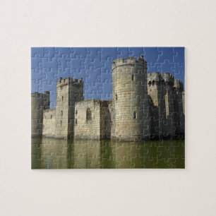 Bodiam Castle (1385), weerspiegeld in slotgracht,  Legpuzzel