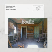 Bodie, Californië Ghost Town, Binnenhuis Briefkaart (Voorkant / Achterkant)