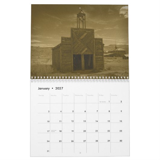 Bodie Ghost Town 2015 Kalender (Jan 2027)