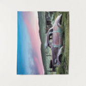 Bodie Ghost Town Abandoned Car at Sunset Wandkleed (Voorkant)