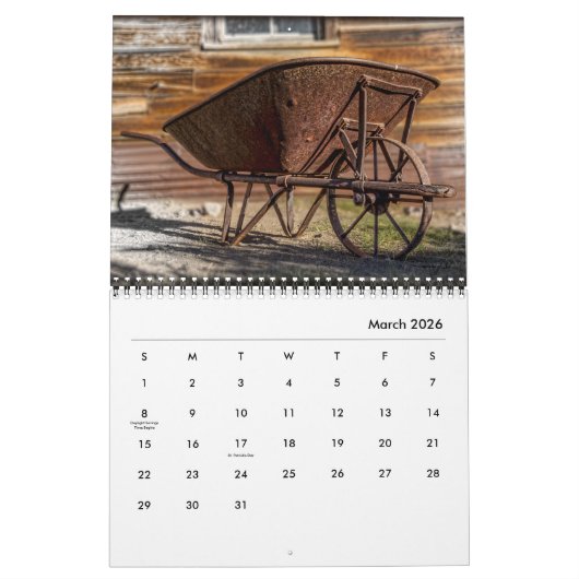 Bodie Ghost Town Fine Art Kalender (Mar 2026)