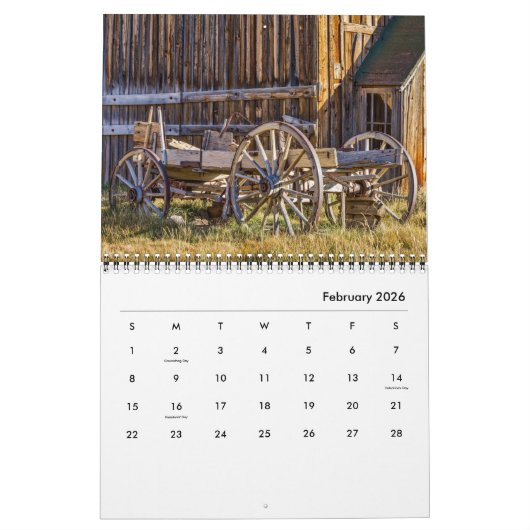 Bodie Ghost Town Fine Art Kalender (Feb 2026)
