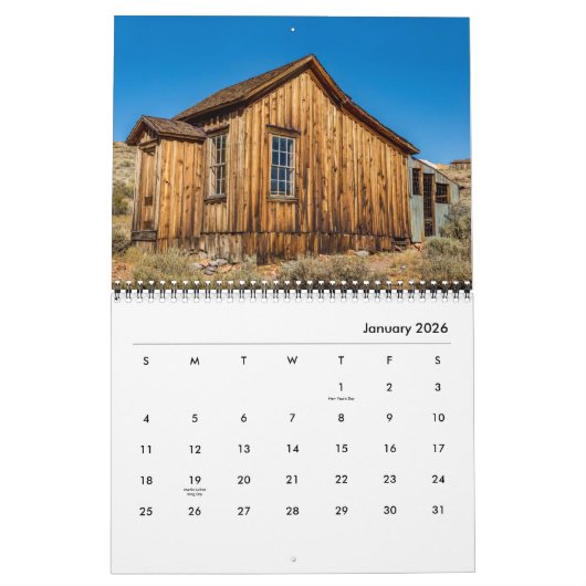 Bodie Ghost Town Fine Art Kalender (Jan 2026)