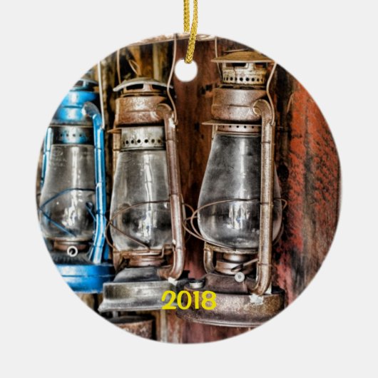 Bodie Ghost Town, Rustige Antieke Keramisch Ornament (Voorkant)