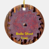 Bodie Ghost Town, Rustige Antieke Keramisch Ornament (Achterkant)