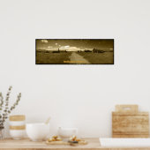 Bodie Ghost Town Sepia Pano Poster (Keuken)