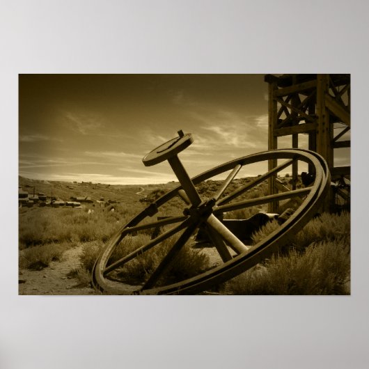 Bodie Ghost Town Sepia Poster (Voorkant)