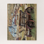 Bodie Ghost Town Wagon met standaardmolen Legpuzzel (Verticaal)