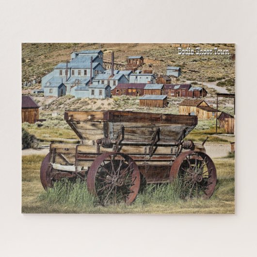 Bodie Ghost Town Wagon met standaardmolen Legpuzzel (Horizontaal)