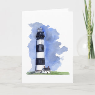 Bodie Island Lighthouse blank greeting card Kaart