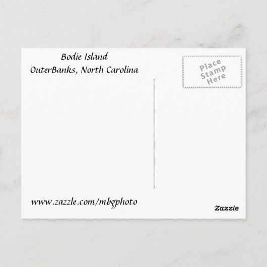 Bodie Island Lighthouse Briefkaart (Achterkant)