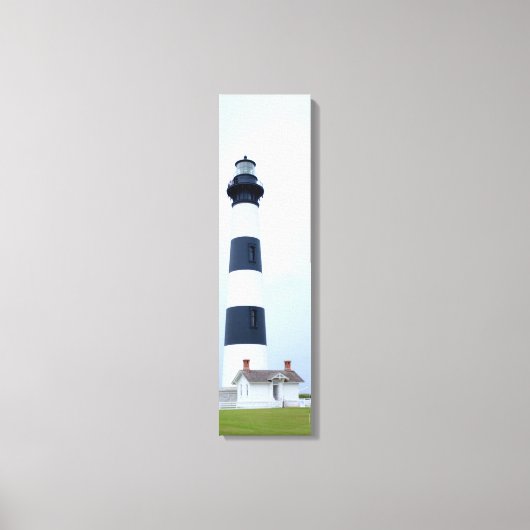 Bodie Island Lighthouse buitenkant Verticaal Canva Canvas Afdruk (Voorkant)