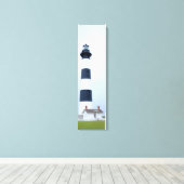 Bodie Island Lighthouse buitenkant Verticaal Canva Canvas Afdruk (Insitu (Houten vloer))