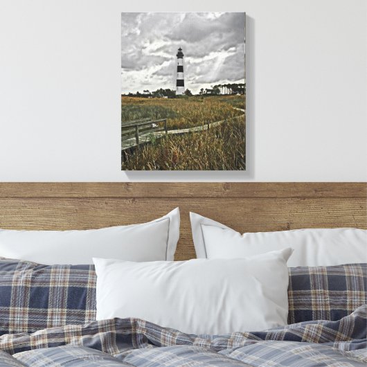 Bodie Island Lighthouse Canvas Afdruk (Insitu (Slaapkamer))