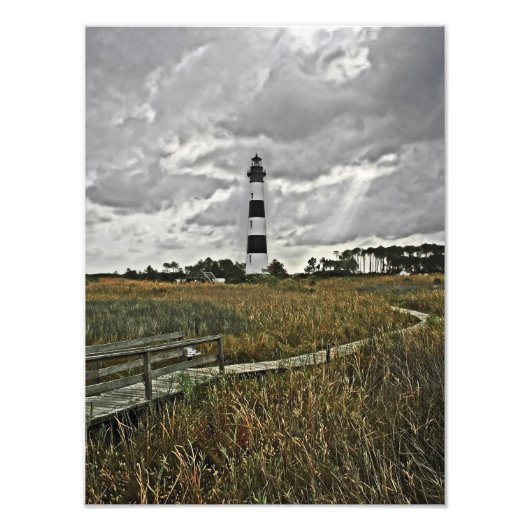 Bodie Island Lighthouse Foto Afdruk (Voorkant)