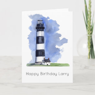 Bodie Island Lighthouse gepersonaliseerde Birthday Kaart