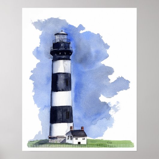 Bodie Island Lighthouse Painting Poster (Voorkant)