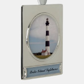Bodie Island Lighthouse Verzilverd Banner Ornament (Rechts)