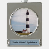 Bodie Island Lighthouse Verzilverd Banner Ornament (Voorkant)