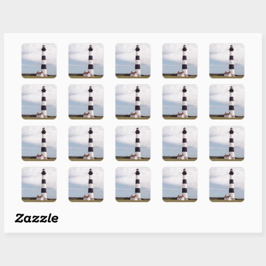 Bodie Island Lighthouse Vierkante Sticker (Vel)