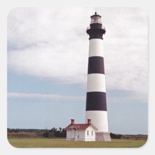 Bodie Island Lighthouse Vierkante Sticker (Voorkant)