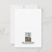 Bodie Island Lighthouse Watercolor Bedankkaart (Achterkant)