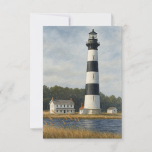 Bodie Island Lighthouse Watercolor Bedankkaart