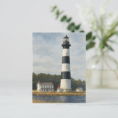 Bodie Island Lighthouse Watercolor Briefkaart (Staand voorkant)