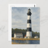 Bodie Island Lighthouse Watercolor Briefkaart (Voorkant / Achterkant)
