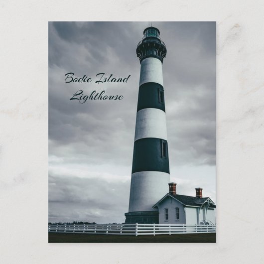 Bodie Island Lighthouse zwart-wit Briefkaart (Voorkant)