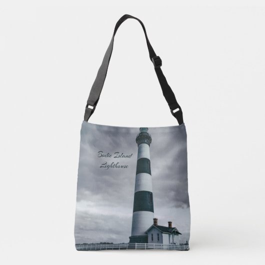 Bodie Island Lighthouse zwart-wit Crossbody Tas (Achterkant)