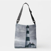 Bodie Island Lighthouse zwart-wit Crossbody Tas (Voorkant)