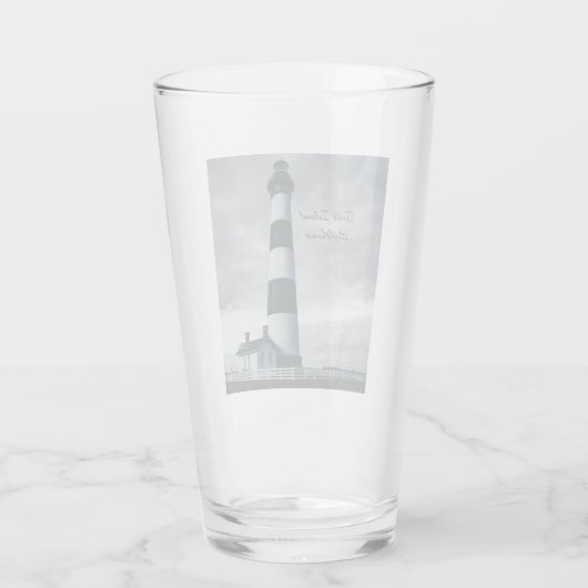 Bodie Island Lighthouse zwart-wit Glas (Achterkant)