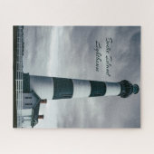 Bodie Island Lighthouse zwart-wit Legpuzzel (Horizontaal)