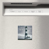 Bodie Island Lighthouse zwart-wit Magneet (Insitu (Vaatwasser))