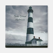 Bodie Island Lighthouse zwart-wit Magneet (Voorkant)